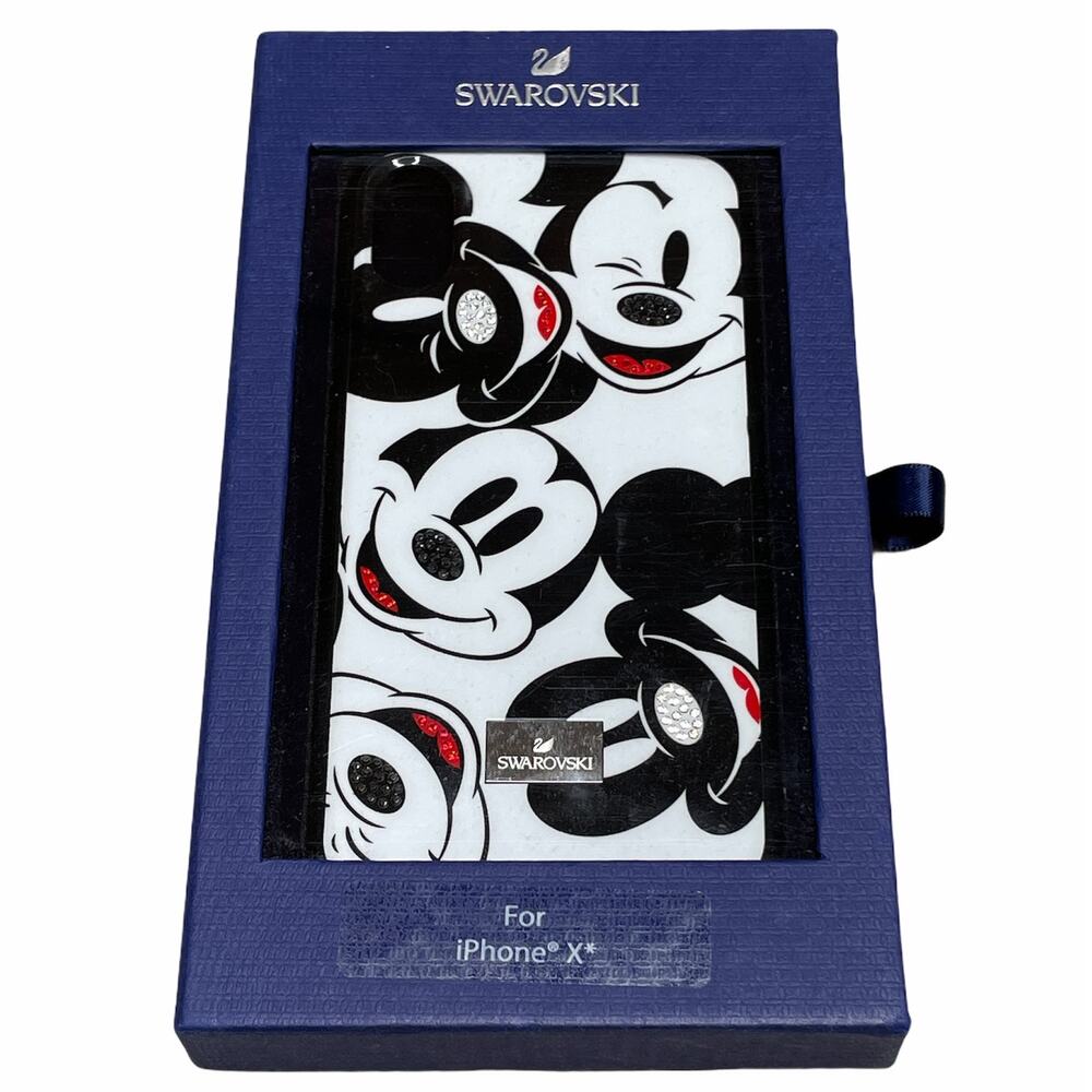 Swarovski Crystal Iphone X / XS Mickey Mouse Face Phone Case New